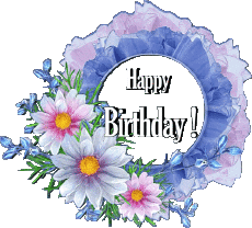 Mensajes Inglés Happy Birthday Floral 020 