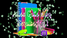 Mensajes Alemán Alles Gute zum Schulbeginn Fondo animado 004 