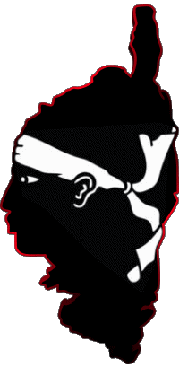 Banderas Francia Regiones Córcega Mapa 