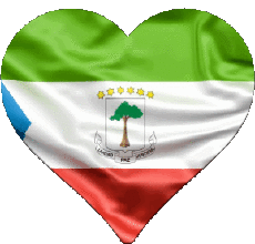 Banderas África Guinea Ecuatorial Corazón 