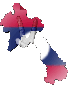 Bandiere Asia Laos Carta Geografica 