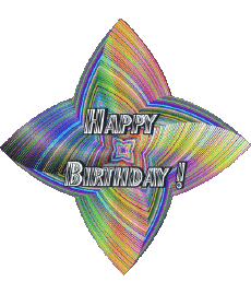 Messages Anglais Happy Birthday Abstract - Geometric 018 