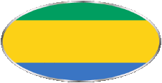Drapeaux Afrique Gabon Ovale 01 