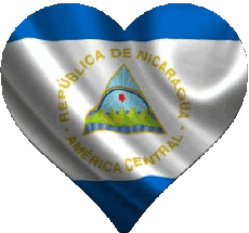 Fahnen Amerika Nicaragua Herz 