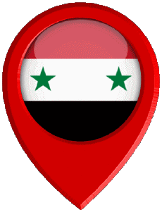 Banderas Asia Siria Marcador de ubicación 