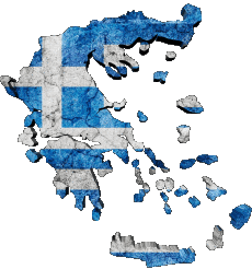 Banderas Europa Grecia Mapa 