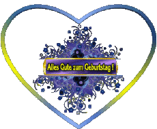 Mensajes Alemán Alles Gute zum Geburtstag Blumen Fondo transparente 009 