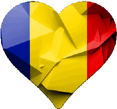 Flags Europe Romania Heart 