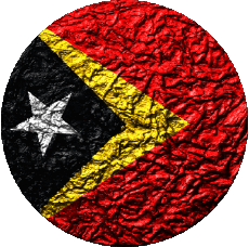 Fahnen Asien Osttimor Runde 