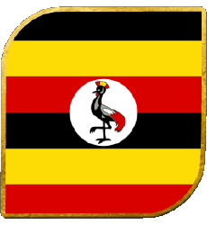 Bandiere Africa Uganda Quadrato 
