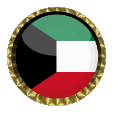 Bandiere Asia Kuwait Rotondo - Anelli 