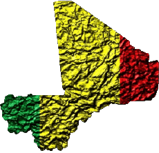 Flags Africa Mali Map 