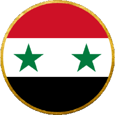 Drapeaux Asie Syrie Rond 
