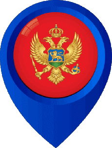 Banderas Europa Montenegro Marcador de ubicación 