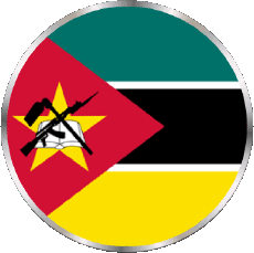 Flags Africa Mozambique Rond 