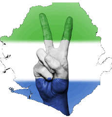 Bandiere Africa Sierra Leone Carta Geografica 