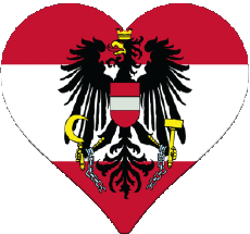Banderas Europa Austria Corazón 