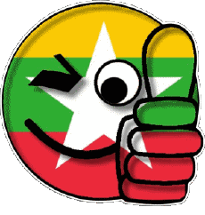 Flags Asia Burma Smiley - OK 