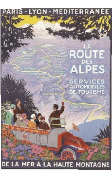 Humor - Fun ART Carteles retro - Lugares France Alpes 