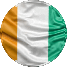 Flags Africa Ivory Coast Round 