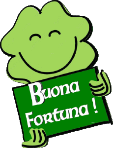 Messagi Italiano Buona Fortuna Sfondo trasparente 03 
