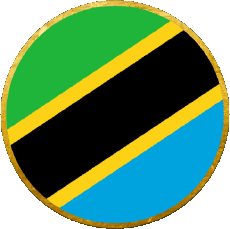 Fahnen Afrika Tansania Rond 