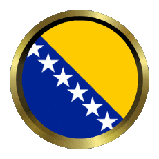 Drapeaux Europe Bosnie Herzegovine Rond - Anneaux 