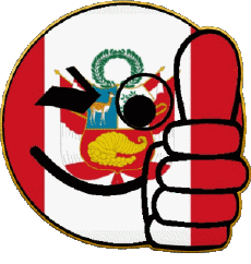 Drapeaux Amériques Pérou Smiley - OK 