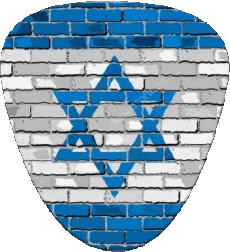 Drapeaux Asie Israël Forme 01 