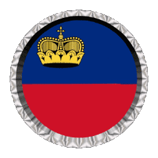 Fahnen Europa Liechtenstein Rund - Ringe 