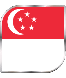 Drapeaux Asie Singapour Carré 