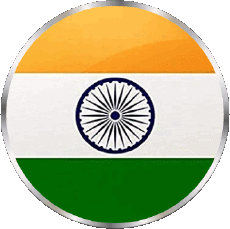 Fahnen Asien Indien Runde 