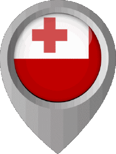 Fahnen Ozeanien Tonga Standort-Pin 