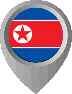 Bandiere Asia Corea del Nord Perno di posizione 