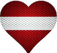 Bandiere Europa Lettonia Cuore 
