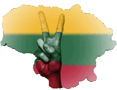 Flags Europe Lithuania Map 