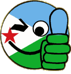 Fahnen Afrika Dschibuti Smiley - OK 