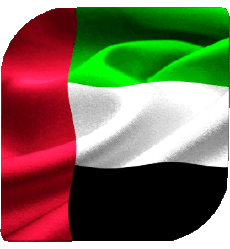 Drapeaux Asie Emirats Arabes Unis Carré 