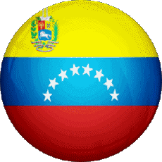 Flags America Venezuela Round 