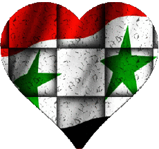Drapeaux Asie Syrie Coeur 