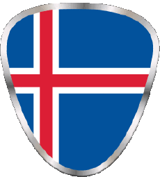 Flags Europe Iceland Form 