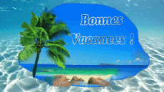 Mensajes Francés Bonnes Vacances Fondo animado 002 