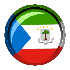 Bandiere Africa Guinea Equatoriale Rotondo - Anelli 