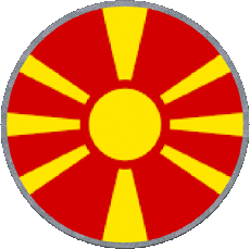 Drapeaux Europe Macédoine Rond 