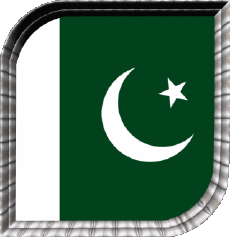 Drapeaux Asie Pakistan Carré 