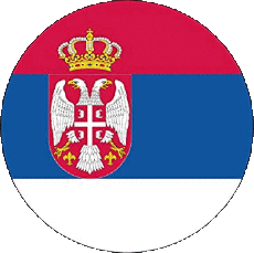 Flags Europe Serbia Round 