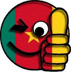 Fahnen Afrika Kamerun Smiley - OK 