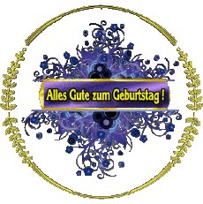 Messages Allemand Alles Gute zum Geburtstag Blumen Fond Transparent 009 