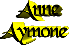 First Names FEMININE - France A Composed Anne Aymone 