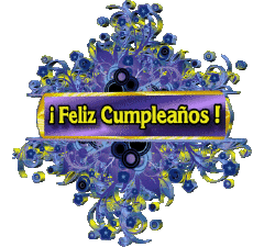 Messages Espagnol Feliz Cumpleaños Floral Fond Transparent 009 